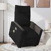 vidaXL Sill&oacute;n reclinable de masaje elevable tela negro