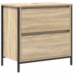 vidaXL Mueble de ba&ntilde;o con lavabo y cajones roble Sonoma 60x34,5x60 cm