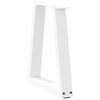 vidaXL Patas para mesa de centro en forma de V (2 unidades), color blanco, 38 x (42-43,3) cm, acero