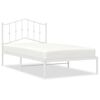 vidaXL Estructura cama sin colch&oacute;n con cabecero metal blanco 100x190cm
