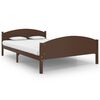 vidaXL Estructura cama sin colch&oacute;n madera pino marr&oacute;n oscuro 140x200cm