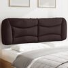 vidaXL Cabecero de cama acolchado Hvar tela marr&oacute;n oscuro 160 cm