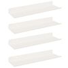 vidaXL Estante flotante 4 pcs 30 x 9 x 2,5 cm Acero