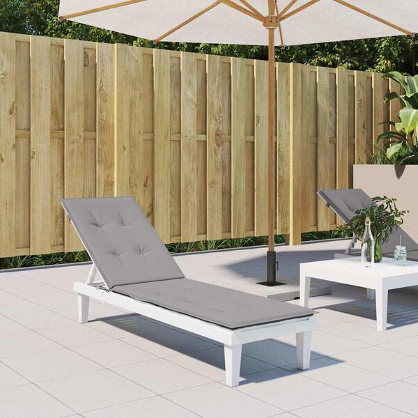 vidaXL Cojín para tumbona gris (75+105)x50x4 cm