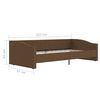 vidaXL Sof&aacute; cama con colch&oacute;n USB de tela marr&oacute;n oscuro 90x200 cm