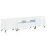 vidaXL Cabinet de TV LED de 5 piezas Blanco Brillante