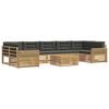 vidaXL Conjunto de sof&aacute;s de exterior 8 uds. Blanco y Antracita