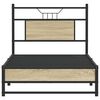 vidaXL Estructura de cama sin colch&oacute;n madera roble Sonoma 90x190 cm