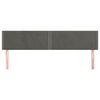 vidaXL Cabeceros terciopelo gris oscuro 180x5x78/88 cm