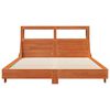 vidaXL Estructura de cama sin colchón madera maciza marrón 135x190 cm