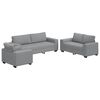 vidaXL Conjunto de sof&aacute; de 3 piezas con cojines de tela gris claro