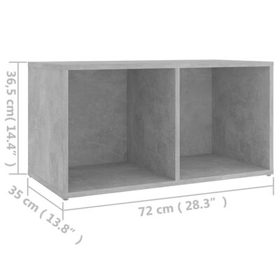vidaXL Mueble para TV de aglomerado gris hormigón 72x35x36,5 cm