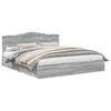vidaXL Estructura de cama con cabecera Gris Sonoma 200 x 200 cm