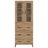 vidaXL Alacena Roble artesanal 69,5 x 34 x 180 cm Madera contrachapada