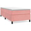 vidaXL Estructura de cama con somier terciopelo rosa 80x200 cm