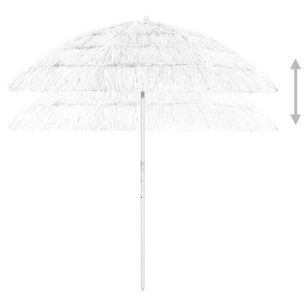 vidaXL Sombrilla de playa Hawaii blanco 240 cm
