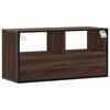 vidaXL Mueble TV madera ingenier&iacute;a y metal marr&oacute;n roble 80x31x39,5 cm