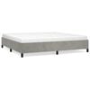 vidaXL Estructura de cama sin colch&oacute;n terciopelo gris claro 200x200 cm
