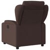 vidaXL Sill&oacute;n reclinable de masaje el&eacute;ctrico tela marr&oacute;n oscuro