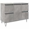 vidaXL Mueble de ba&ntilde;o madera de ingenier&iacute;a gris hormig&oacute;n 80x33x60 cm