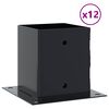 vidaXL Bases para postes cuadradas 12 uds. Antracita 101x101 mm