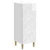vidaXL Aparador Blanco Brillante 33 x 34,5 x 90 cm