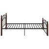 vidaXL Estructura cama sin colchón metal madera roble negro 120x200 cm