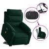 vidaXL Sill&oacute;n masaje reclinable elevable terciopelo verde oscuro