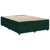 vidaXL Estructura cama sin colch&oacute;n terciopelo verde oscuro 140x200 cm