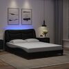 vidaXL Estructura de cama con LED sin colchón Hvar negro 120x200 cm