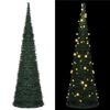 vidaXL &Aacute;rbol de Navidad emergente preiluminado con luces verde 210 cm