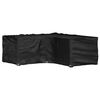 vidaXL Funda para muebles de jard&iacute;n forma de L 16 ojales 215x215x70 cm