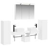 vidaXL Juego de muebles de ba&ntilde;o 6 pcs Blanco