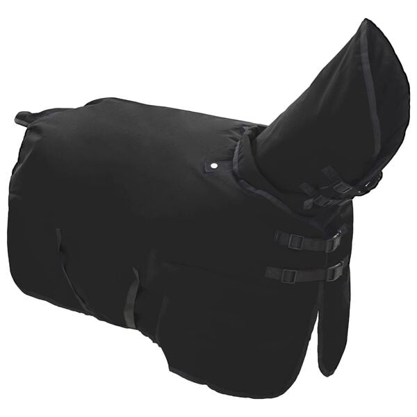 vidaXL Manta para Caballo Verde Oscuro y Negro 165 cm Poli&eacute;ster