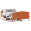 vidaXL Estructura de cama sin colch&oacute;n madera maciza marr&oacute;n 120x190 cm