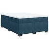 vidaXL Cama box spring con colch&oacute;n terciopelo azul oscuro 140x200 cm