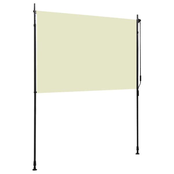 vidaXL Estor enrollable de exterior color crema 200x270 cm