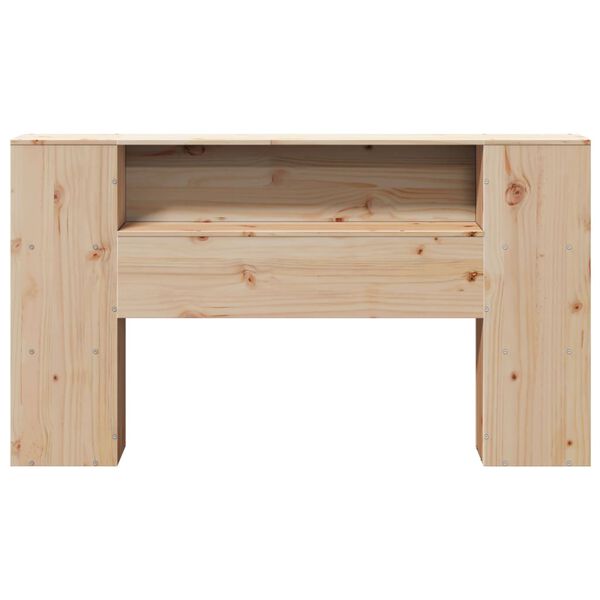 vidaXL Cabecero de cama con almacenaje madera maciza de pino 120 cm