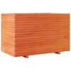 vidaXL Jardinera madera maciza de pino marr&oacute;n cera 110x60x72 cm