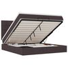 vidaXL Estructura cama otomana colch&oacute;n tela marr&oacute;n oscuro 180x200cm