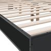 vidaXL Estructura de cama madera de ingenier&iacute;a y metal negro 140x190cm