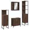 vidaXL Set de muebles de ba&ntilde;o 4 pzas madera contrachapada marr&oacute;n roble