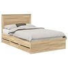 vidaXL Estructura de cama Roble Sonoma 135 x 190 cm Madera Ingenieril