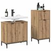 vidaXL Juego de muebles de ba&ntilde;o con caj&oacute;n 2 pcs Roble artesanal