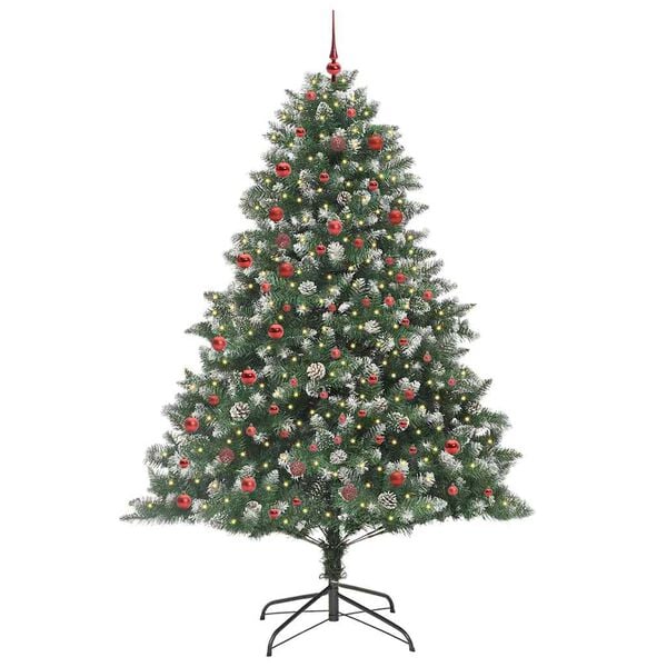 vidaXL Árbol de Navidad artificial Verde 140 x 140 x 210 cm