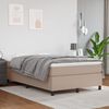 vidaXL Cama box spring con colch&oacute;n cuero sint&eacute;tico capuchino 120x190cm