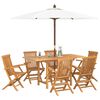 vidaXL Conjunto de Comedor de Jard&iacute;n 7 pcs Marr&oacute;n