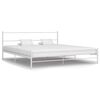 vidaXL Estructura cama sin colch&oacute;n con cabecero metal blanco 160x200cm