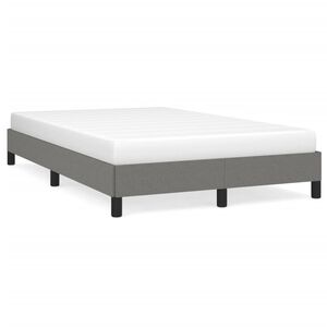 vidaXL Estructura de cama sin colch&oacute;n tela gris oscuro 120x200 cm