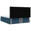 vidaXL Cama otomana con colchones y luces LED azul oscuro 200x200 cm